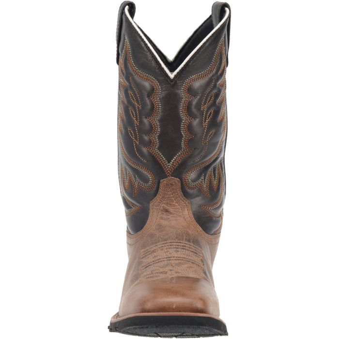 Laredo Mens Montana Cowboy Boots Leather Sand/Chocolate