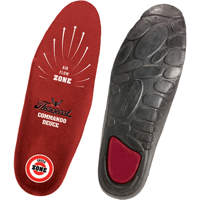 Thorogood Unisex Red Polyurethane Commando II Deuce Footbed