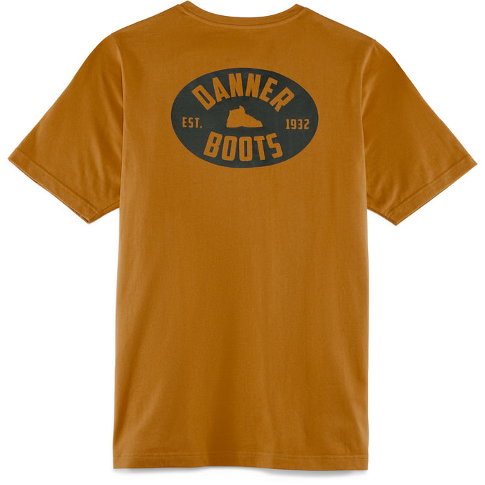 Danner Mens 1932 Tee Mustard 100% Cotton S/S T-Shirt