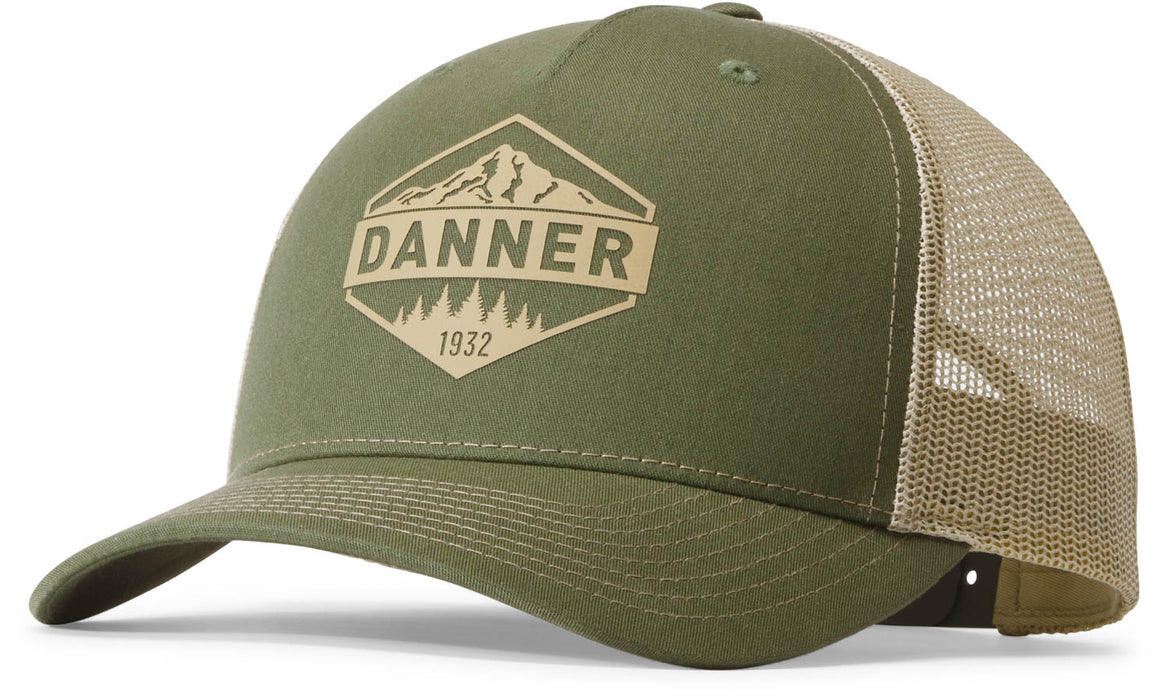 Danner Unisex Evergreen Olive/Tan Cotton Blend Trucker Cap