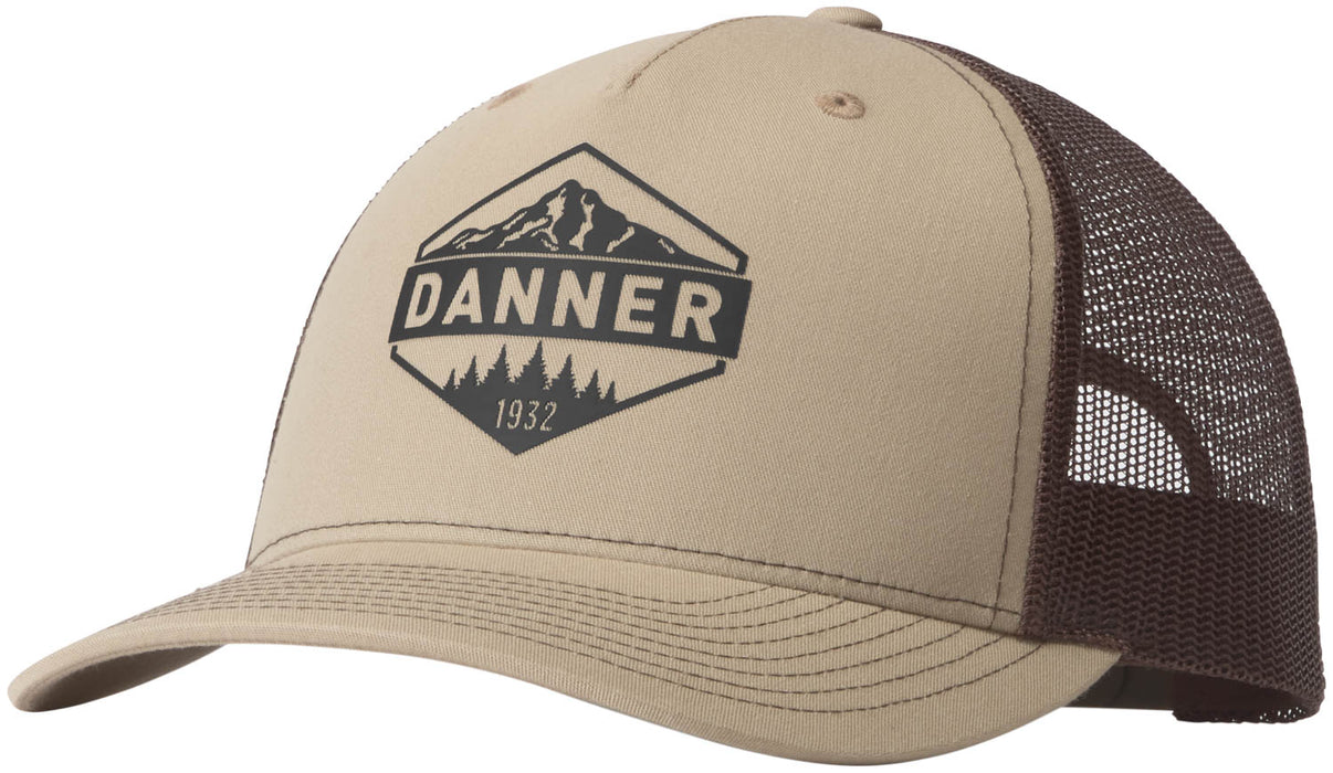 Danner Unisex Evergreen Khaki/Coffee Cotton Blend Trucker Cap