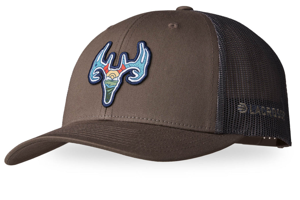 Lacrosse Unisex Deer Choc Chip/Grey Brown Cotton Blend Trucker Cap