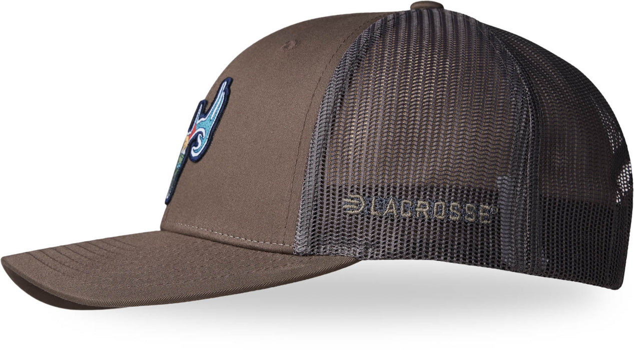 Lacrosse Unisex Deer Choc Chip/Grey Brown Cotton Blend Trucker Cap