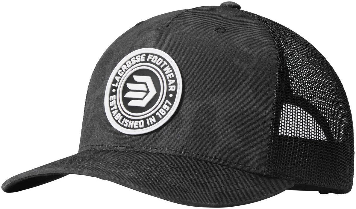 Lacrosse Unisex Duck Camo Black Cotton Blend Trucker Cap