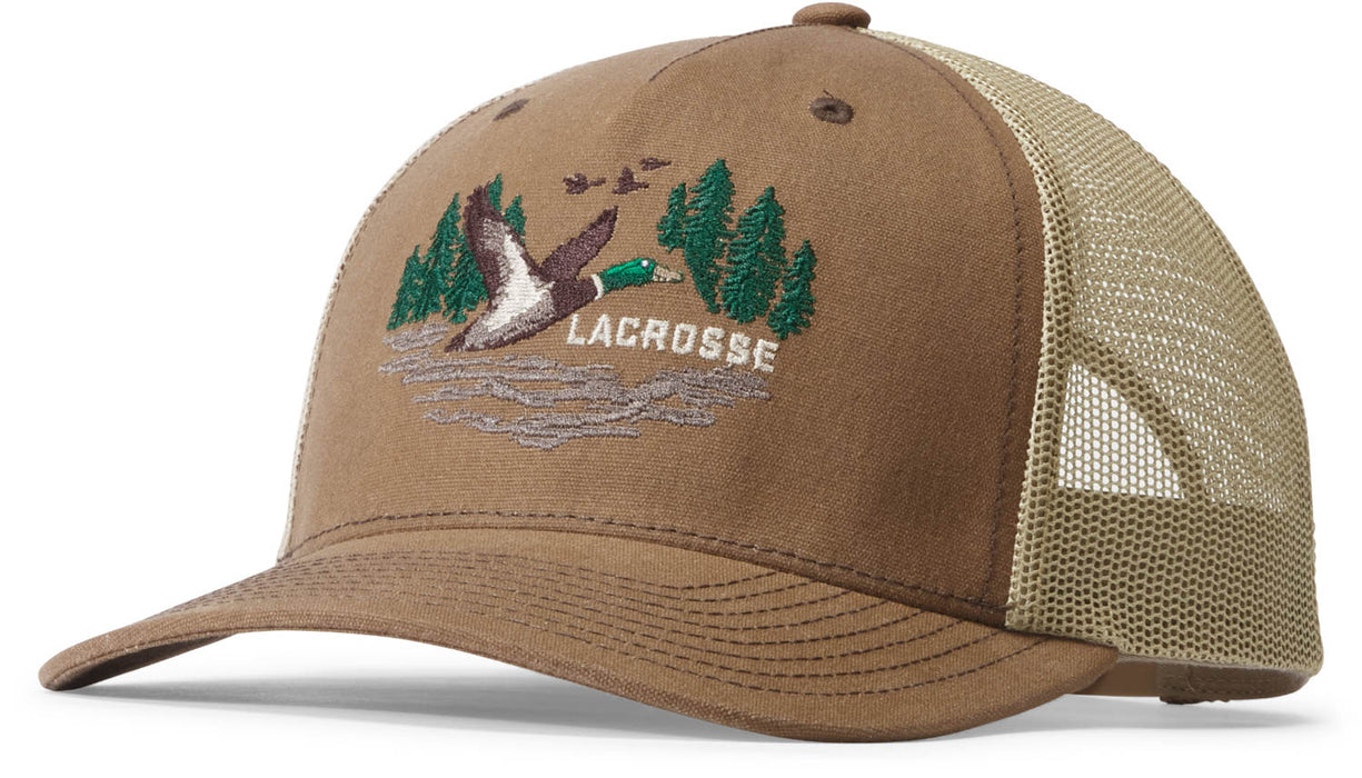 Lacrosse Unisex Waxed Mallard Brown Cotton Blend Trucker Cap