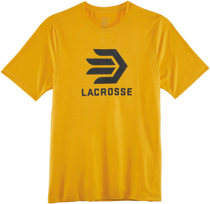 Lacrosse Mens Forever Forward Tee Gold Poly/Spandex S/S T-Shirt