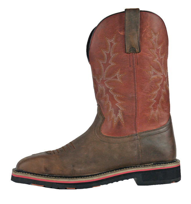 Hoss Boots Mens Cognac Red Leather Landon Western ST Work Boots