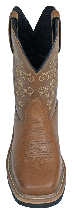 Hoss Boots Womens Tan Brown Leather Adah Western Soft Toe Work Boots