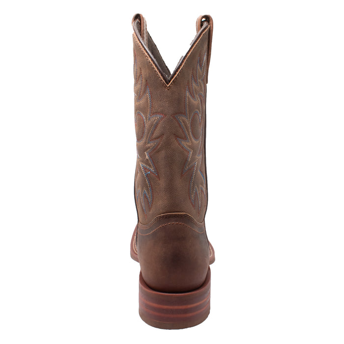 AdTec Mens Brown 11in Western Cowboy Boots Oiled Leather