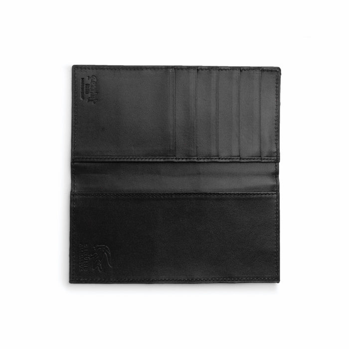 Ferrini Unisex Black Leather Alligator Checkbook Wallet