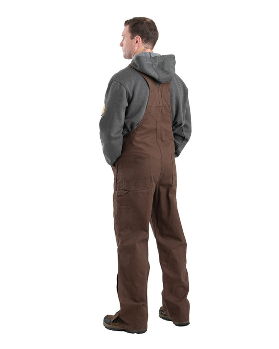 Berne Mens Heartland Unlined Washed Duck Bark 100% Cotton Bib Overall