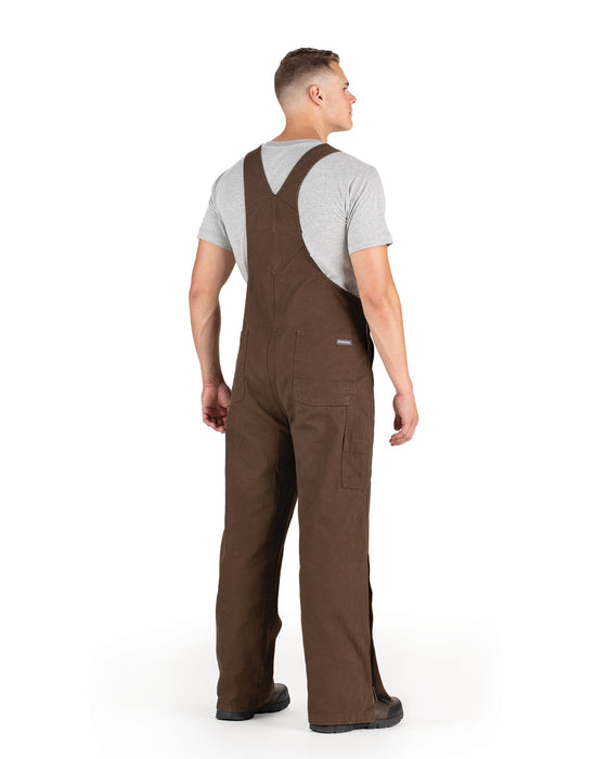 Berne Mens Heartland Unlined Washed Duck Bark 100% Cotton Bib Overall