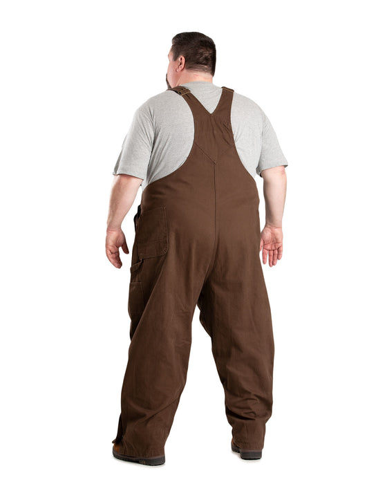 Berne Mens Heartland Unlined Washed Duck Bark 100% Cotton Bib Overall