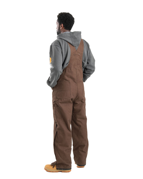 Berne Mens Heartland Insulated Washed Duck Bark 100% Cotton Bib Overall