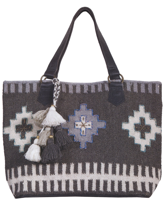 Scully Womens Gray Multi Polyester Aztec Handbag