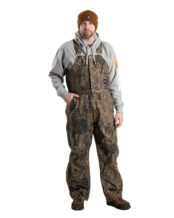 Berne Mens Realtree Timber 100% Cotton Deluxe Insulated Bib Overall