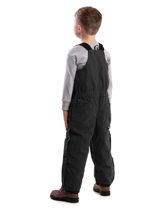 Berne Youth Boys Softstone Insulated Black 100% Cotton Bib Overall