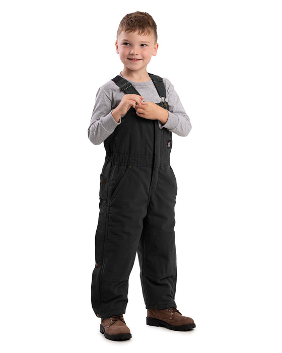 Berne Youth Boys Softstone Insulated Black 100% Cotton Bib Overall