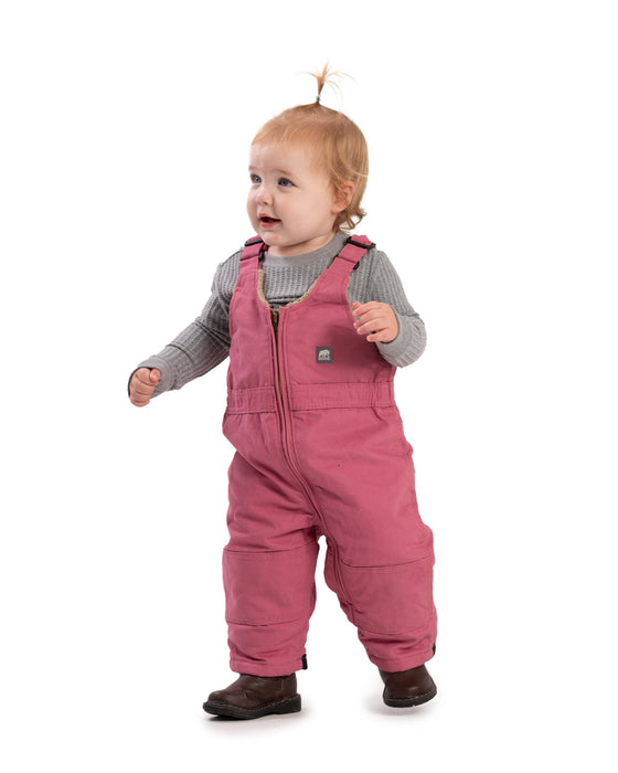 Berne Infant Girls Softstone Insulated Duck Desert Rose 100% Cotton Bib Overall