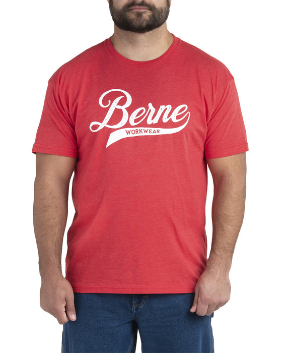 Berne Unisex Script Tee Deep Red S/S T-Shirt