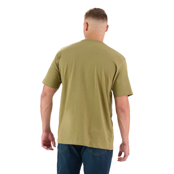 Berne Mens Light Olive 100% Cotton Heavyweight Pocket Tee S/S