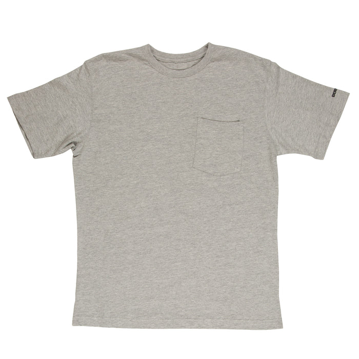 Berne Mens Grey Cotton Blend Heavyweight Pocket Tee S/S