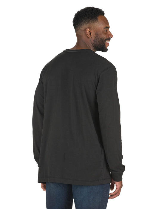 Berne Mens Black Cotton Blend Lightweight Performance Tee L/S