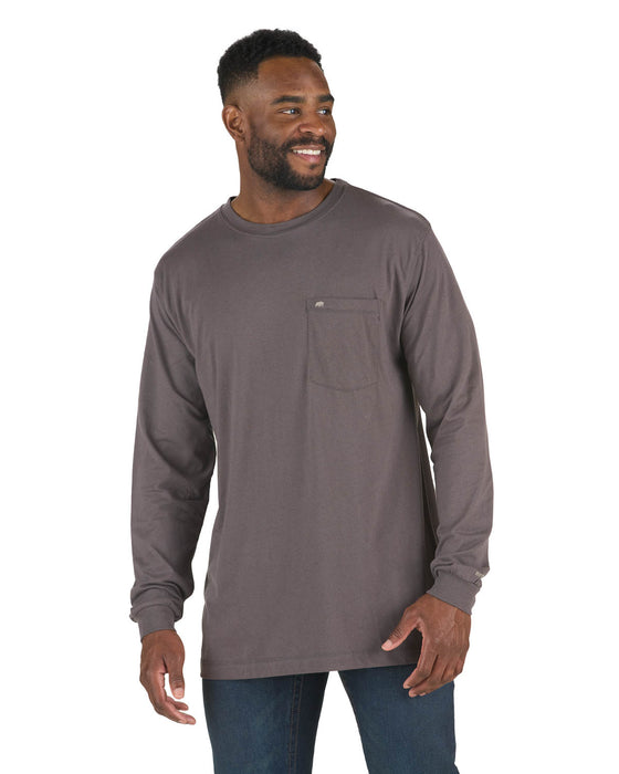 Berne Mens Slate Cotton Blend Lightweight Performance Tee L/S