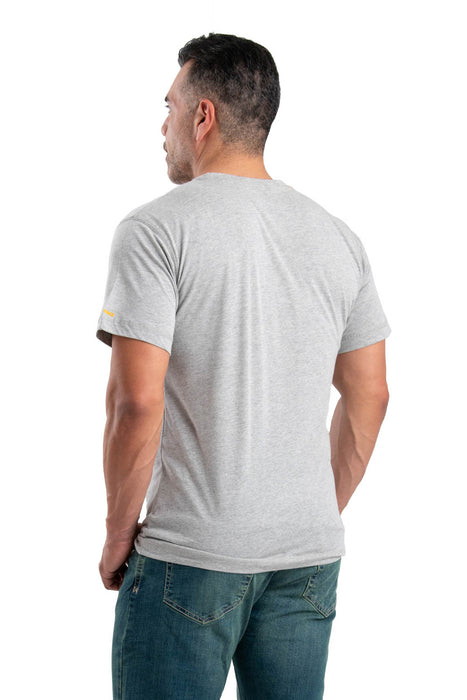 Berne Mens Grey 100% Cotton Lightweight Performance Tee S/S