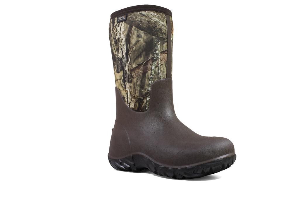 Bogs Mens Mossy Oak Rubber/Nylon Warner Waterproof Hunting Boots