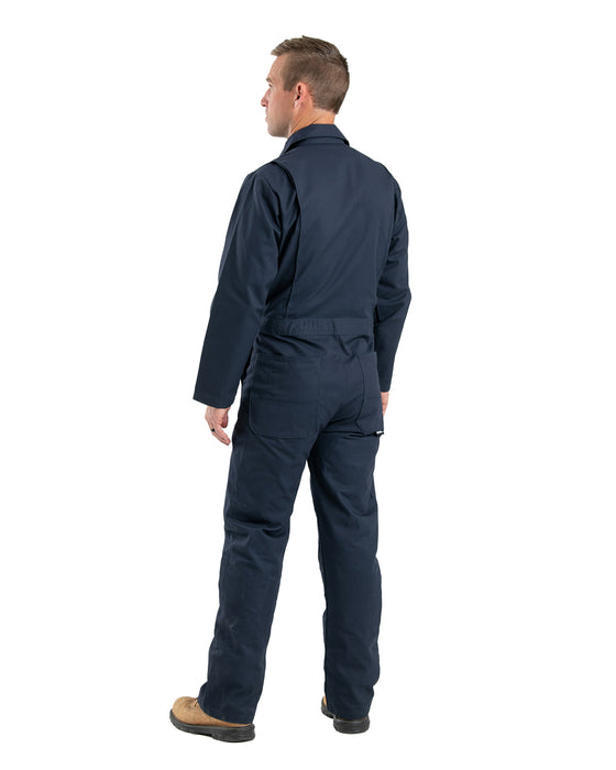 Berne Mens Heritage Unlined Twill Navy Cotton Blend Work Coverall