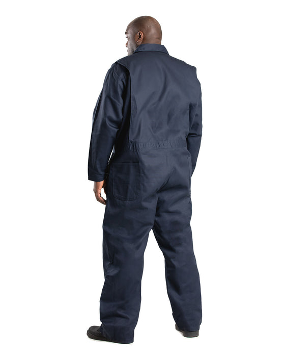 Berne Mens Heritage Unlined Twill Navy Cotton Blend Work Coverall