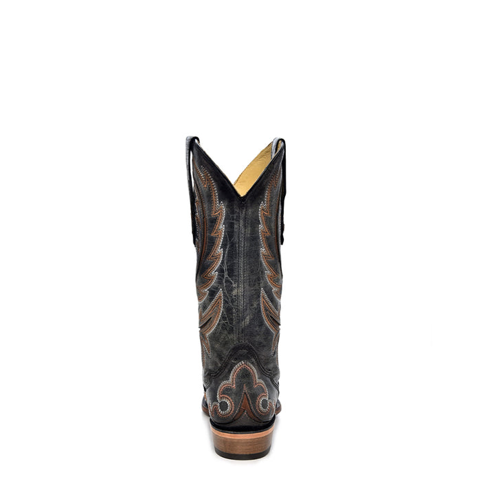 Corral Mens Inlay Triad Snip Toe Brown Cowhide Leather 12.5in Cowboy Boots