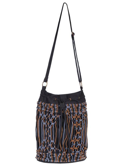 Scully Womens Black 100% Cotton Macrame Handbag