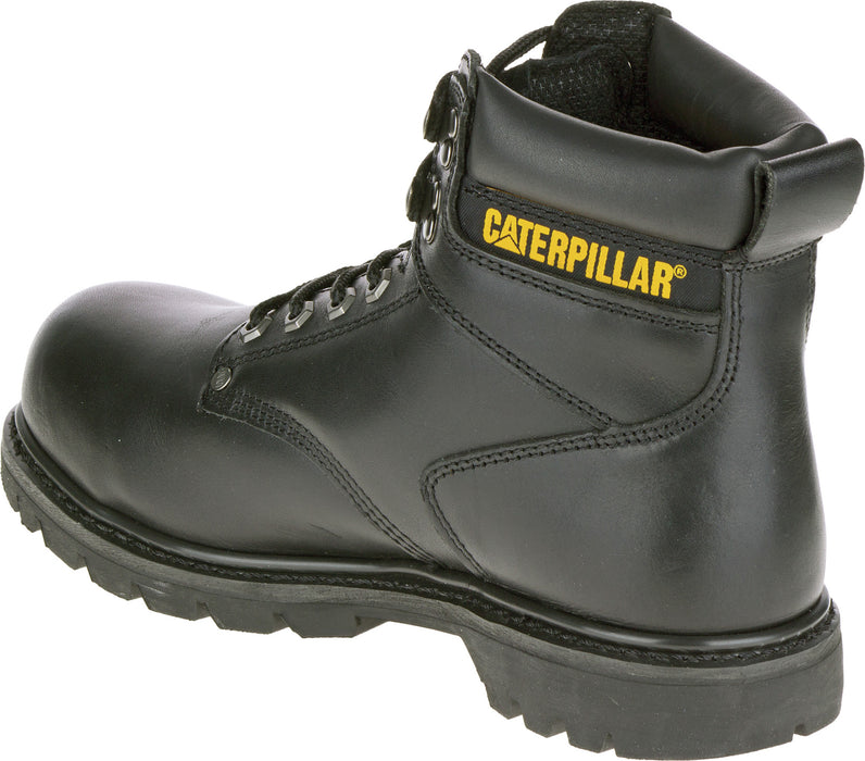 CAT Mens Second Shift St Black Leather Work Boots