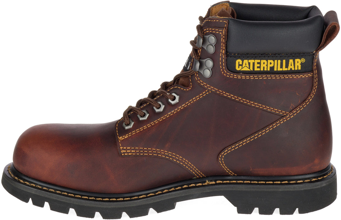 CAT Mens Second Shift St Tan Leather Work Boots