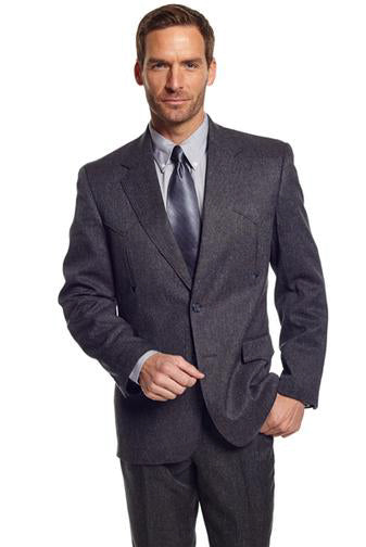 Circle S Mens Charcoal Polyester Vegas Sportcoat Western