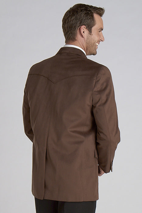 Circle S Mens Chestnut Polyester Houston Microsuede Sport Coat