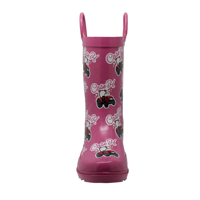 Case IH Kids Girls Pink Rubber Work Boots