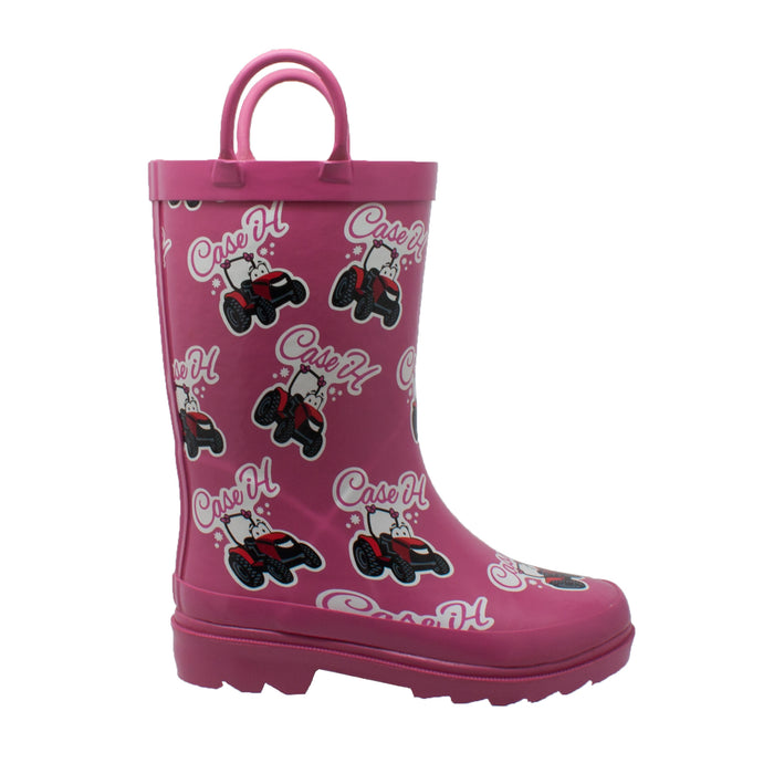 Case IH Toddler Girls Pink Rubber Work Boots