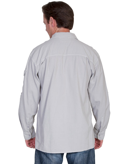 Scully Cantina Mens Grey 100% Cotton Casual Sport Shirt