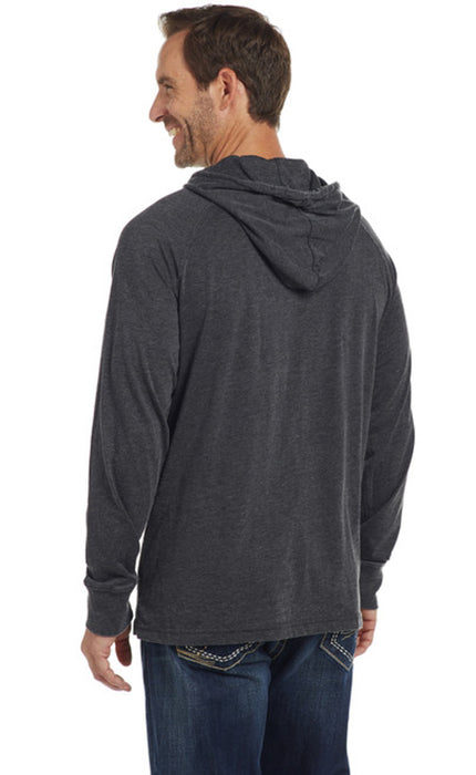 Cowboy Up Mens Quality Charcoal Cotton Blend Hoodie