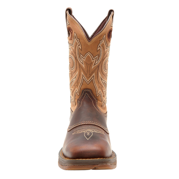 Durango Mens Rebel Saddle Up Brown/Tan Leather Cowboy Boots