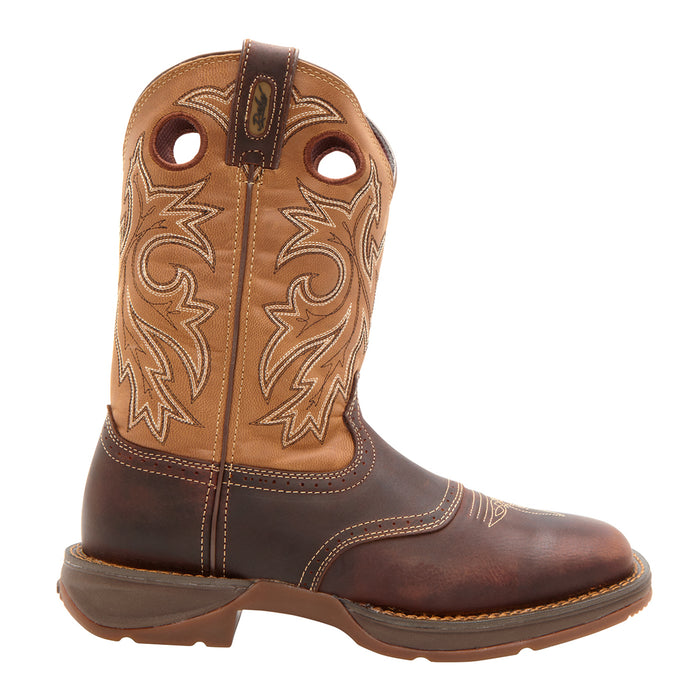 Durango Mens Rebel Saddle Up Brown/Tan Leather Cowboy Boots