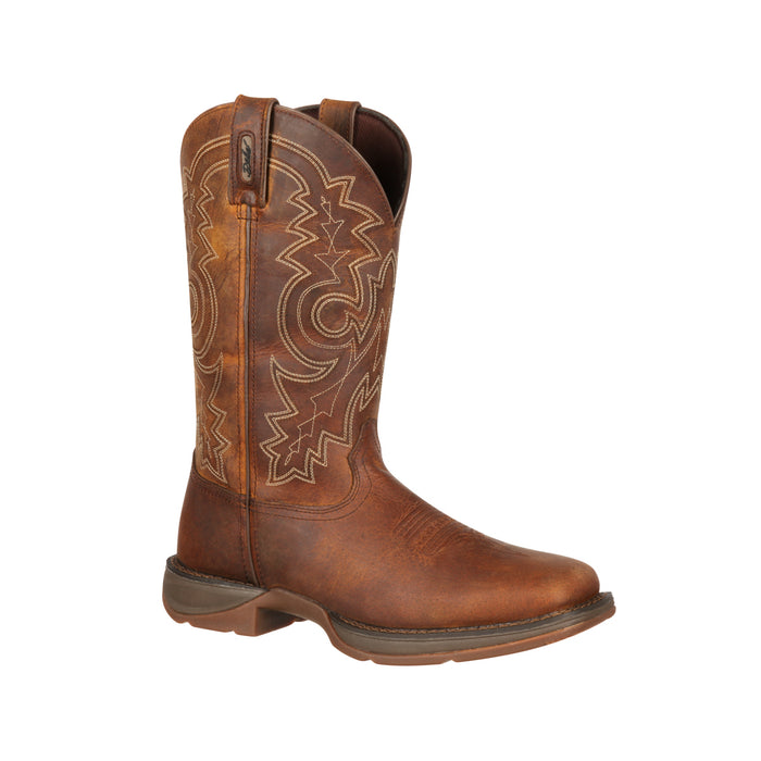 Durango Mens Rebel Pull Up Western Brown Leather Cowboy Boots