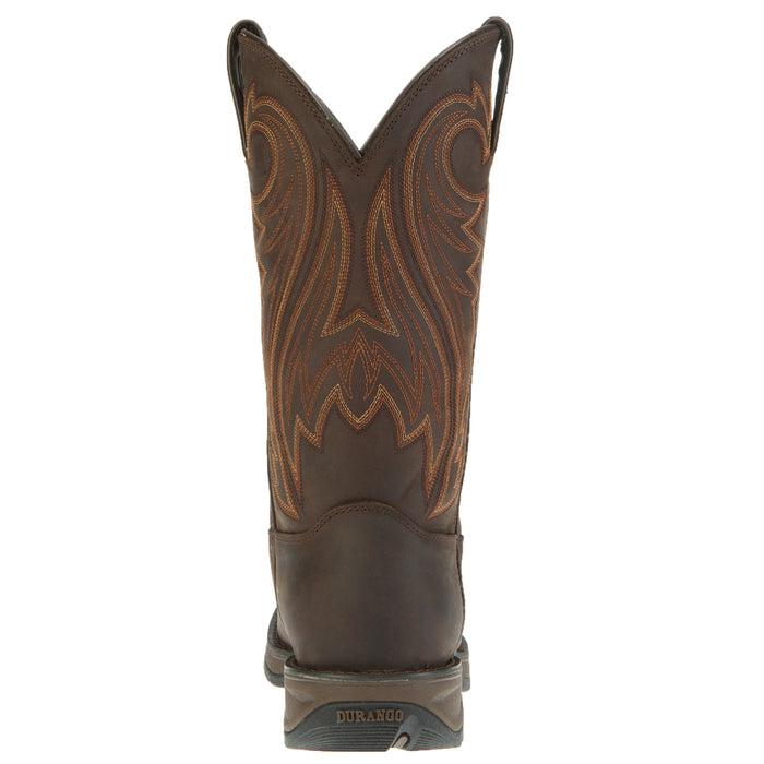 Rebel by Durango Mens Chocolate Leather Wyoming Western Cowboy Boots