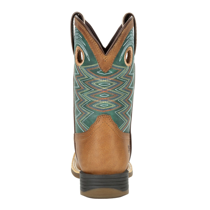 Durango Kids Wheat/Tidal Teal Leather Lil Rebel Pro Cowboy Boots