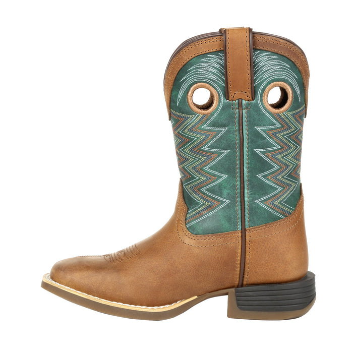 Durango Kids Wheat/Tidal Teal Leather Lil Rebel Pro Cowboy Boots