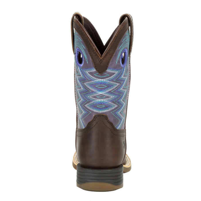 Durango Kids Dark Earth/Amethyst Leather Lil Rebel Pro Cowboy Boots