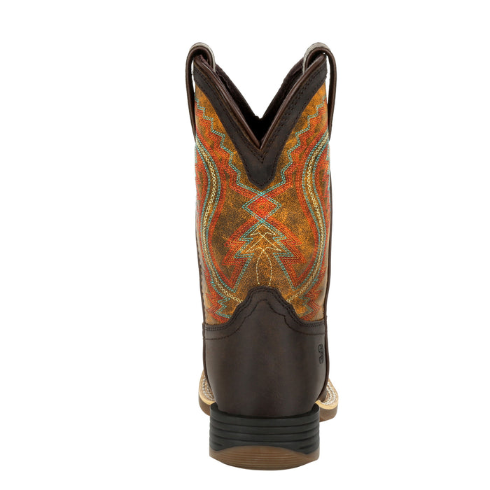 Durango Kids Dark Bay/Burnt Orange Leather Lil Rebel Pro Cowboy Boots